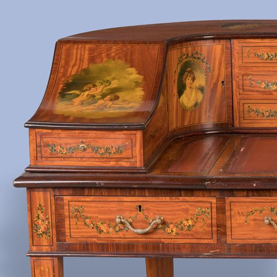 An Attractive Satinwood Carlton House Desk